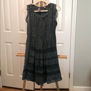 Anthropologie pleated beaded dress!